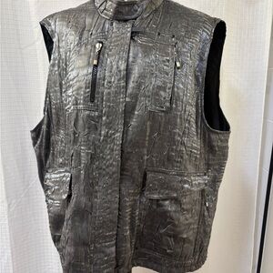 Jamie Sadock Silver Vest Golf Resort Wear
